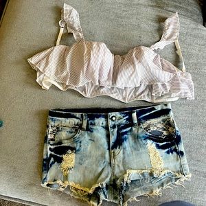 Victoria Secret Striped Bustier Top